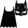 Set kostum për kalamaj DC Batman, mantel edhe maskë, 3+, i zi