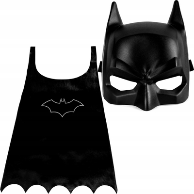 Set kostum për kalamaj DC Batman, mantel edhe maskë, 3+, i zi