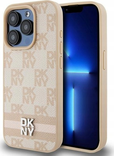 Mbulesë telefoni DKNY DKHCP15LPCPTSSP për iPhone 15 Pro 6.1", hardcase lëkurë, rozë
