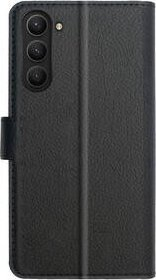 Mbulesë XQISIT Slim Wallet për Samsung Galaxy S23, portofol-mbrojtëse me kapak, mbyllje me magnet, e zezë