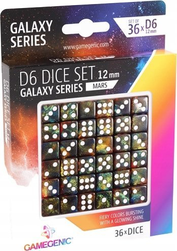 Сет коцки Gamegenic Galaxy Series D6, 12mm, 36 парчиња, Mars