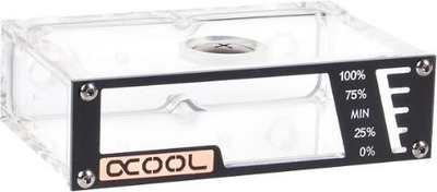 Rezervuar uji Alphacool Repack Single Bay Rev.2, për ftohje me lëng, transparent