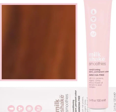 Bojë flokësh Milk Shake Smoothies, gjysmë permanente, pa amoniak, 8.438CG Light Copper Golden Blonde, 100ml
