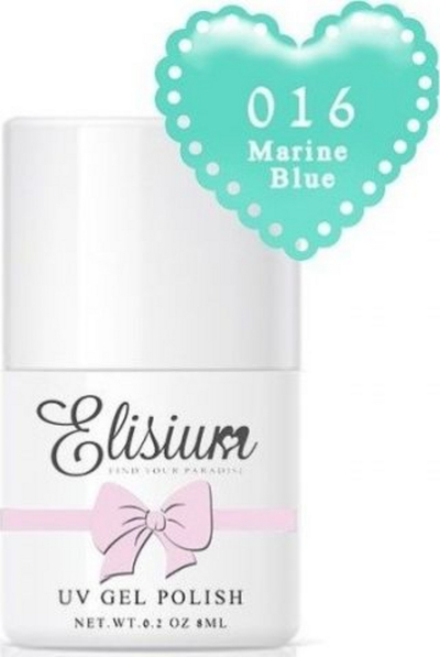 Llak hibrid për thonj Elisium Marine Blue, 016, i kaltër i hapur, 8ml