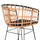 Karrige oborri Allegra HM5456 11, metal, wicker, bezhë e zezë