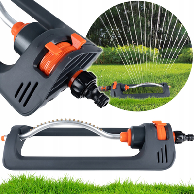 Sprikler kopshti Garden Pulsating, metal, rreze 8–12 m, jeshil