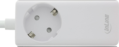 Karikues muret InLine GaN 65W, 2x USB C, 1x USB A, prizë 230V, i bardhë