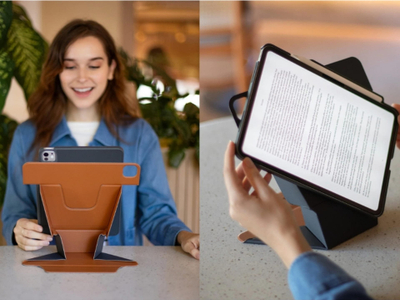 Futrollë për tablet Uniq Ryze 360 për iPad Air 11" 2024, rrotullim 360°, me mbajtëse Apple Pencil, gri e çelët