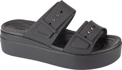 Sandale me platformë Crocs Brooklyn Low Wedge Sandal W 207431, LiteRide, e zezë