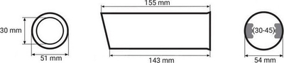 Dalje shkarkimi AMiO 01302, 143mm, 30mm, krom