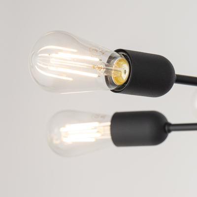 Llambë tavanore TK Lighting Vista 6672, 6xE27, 60x60cm, e zezë