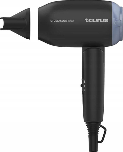 Фен за коса Taurus STUDIO GLOW1500, 1500W, преклоплива рачка, црн