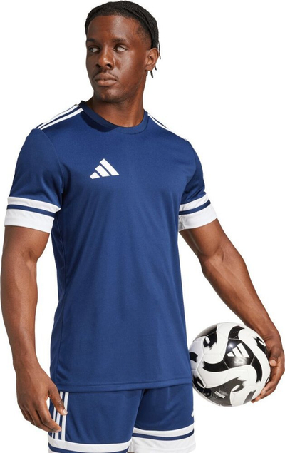 Bluzë sportive adidas Squadra 25 M JG5830, me teknologji Aeroready, prej poliesteri të ricikluar, blu navy