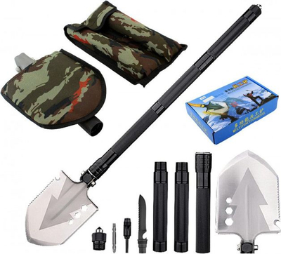 Lopatë multifunksjonale AG518B Survival, 16 në 1, palosëse, kamufllazh