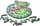 Puzzle druri EWAEco-Wood-Art Chameleon, 111 copa, shumëngjyrësh