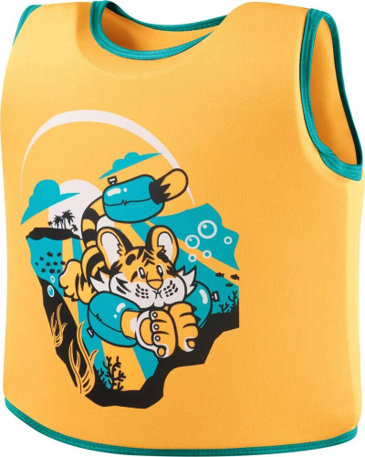 Jelek noti për kalamajt e vegjël Infant Learn to Swim Aanadi Bengali Tiger Cub, me shkumë notuese, me zinxhir përpara, portokalli