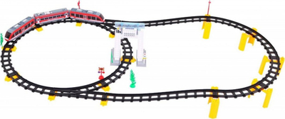 Set tren lodër Passenger Train 2813Y, me telekomandë, me drita edhe tinguj, i kuq