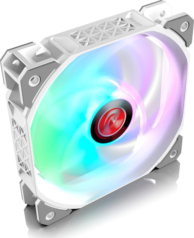 Ventilatorë për kasë PC Raijintek Ageras 12 ARGB-3, 120mm, ARGB, të bardhë