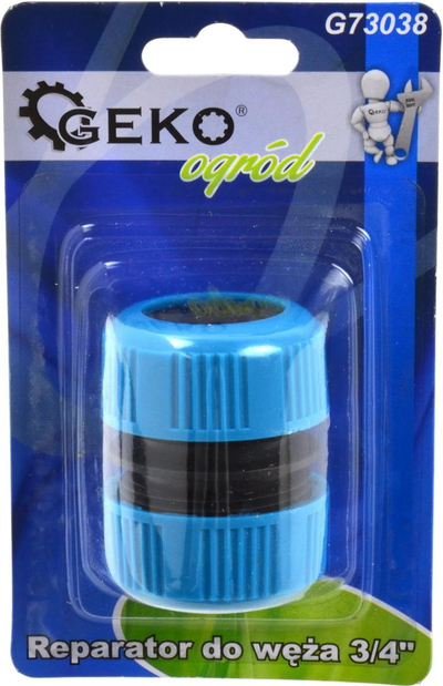 Брз спојувач за црево GEKO 3/4\", пластика, зелена