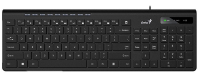 Tastierë Genius SlimStar 230II, me kabllo USB, 106 taste, e zezë