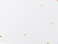 Картичка за поставување на маса Dots, 9.5x5.5cm, 10 парчиња, бели со златни точки