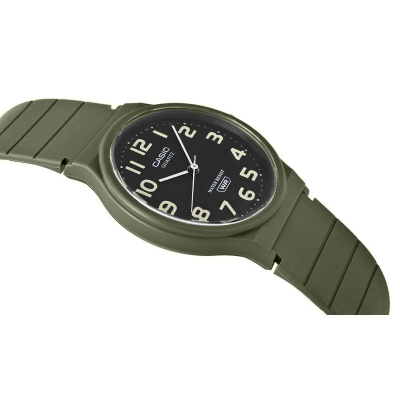 Рачен часовник Casio MQ24UC-3B, кварц, отпорен на вода, мат зелена боја