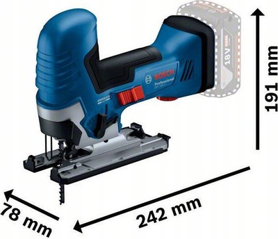 Sharrë orbitale me bateri Bosch GST 185-LI S, 18V, 2x4.0Ah, blu