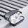 Kllëf Tech-Protect Magmat për kufje Apple AirPods Pro / Pro 2, TPU + polikarbonat, me karabinë, i zi matte