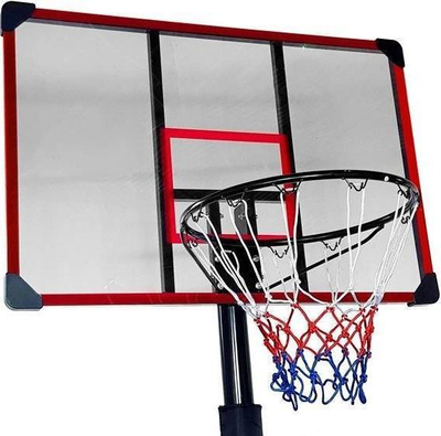 Kosh basketbolli portativ, i rregullueshëm 200-305cm, bazë me ujë ose rërë, i zi