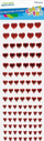 Ornamente vetëngjitëse dekorative CRAFT WITH FUN Crystals Heart, 104 copë, për Shën Valentin, të kuqe