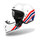 Helmetë modulare Airoh J 110 Eon, për motor, madhësia L, e bardhë blu e kuqe