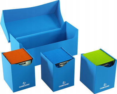 Kuti letra Gamegenic Triple Deck Holder 300+ XL, për 3 kuverta, e kaltër