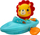 Lodër për banjo Fisher Price Wind Up Bath Boat, me luan, 12+ muaj, shumëngjyrëshe
