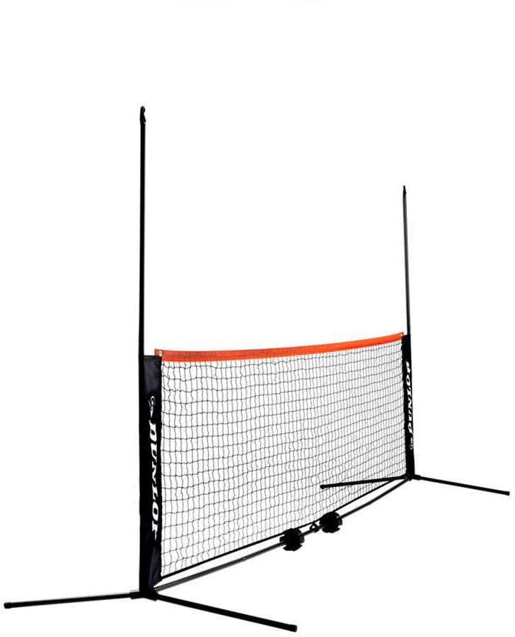 Rrjetë portative tenis badminton Dunlop Sports Mini, 3 m, e zezë portokalli