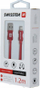 Kabllo USB Lightning Swissten Textile 71523206, 1.2m, 3A, e kuqe