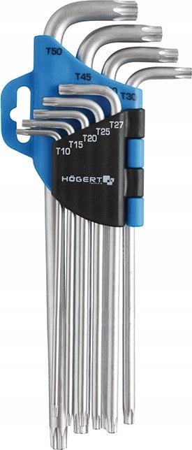 Set çelsash Torx Hogert Technik HT1W818, 9 copë, çelik krom vanadium