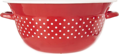 Enë kuzhine Orion Retro Red Dot, 34 cm, 9 L, e kuqe me pika të bardha