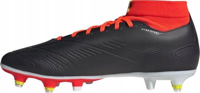 Këpucë futbolli Adidas Predator League SG M IG7741, vida metalike për fusha të buta, të zeza me të kuqe e të bardha