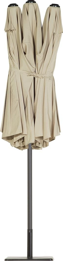 Çadër kopshti Beliani Sibilla, diametër 460 cm, alumini, bezhë
