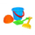 Set lodër rëre Bestekoop Flower Bucket, kovë me gjithë ato gjëra, plastikë, me plot ngjyra