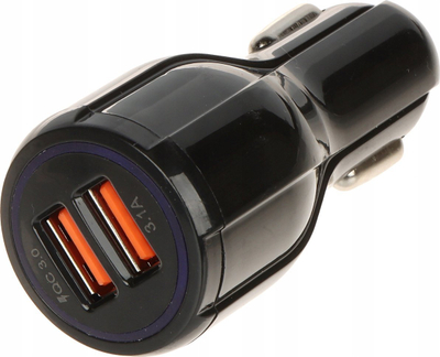 Karikues veture Quick Charge 3.0, 2x USB, 5V 3.1A, i zi