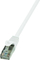 Kabllo rrjeti LogiLink, CAT 6, F/UTP, EconLine, 0.25m, e bardhë