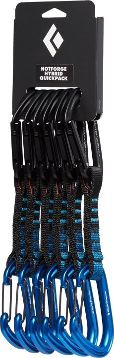 Ekspres ngjitje Black Diamond HotForge Hybrid Quickpack, 12cm, set me 6 copë, blu me të zezë