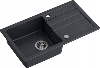 Lavaman kuzhine Quadron Jerry 111, 77x44x17.5 cm, 1-baxhë, i zi