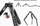 Mini tripod Leofoto MT-03, alumini, kapacitet 5kg, i zi
