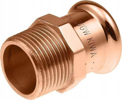 Fiting shtypës për tub bakri Kan-therm Copper Press 18 R3/4", filetë mashkullore, për ujë dhe ngrohje