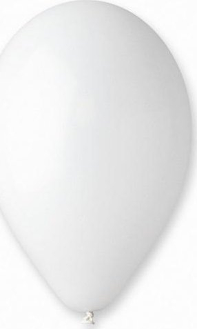 Balona GoDan Pastel, latex 25cm, 50 copë, të bardha