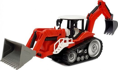 Set lodrash ndërtimi Leantoys, kamion off road me rimorkio, ekskavator, lëvizje me fërkim
