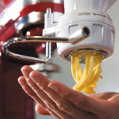 Shtesë për makarona KitchenAid 5KSMPEXTA Gourmet Pasta Press, për mikser KitchenAid, plastike, e bardhë