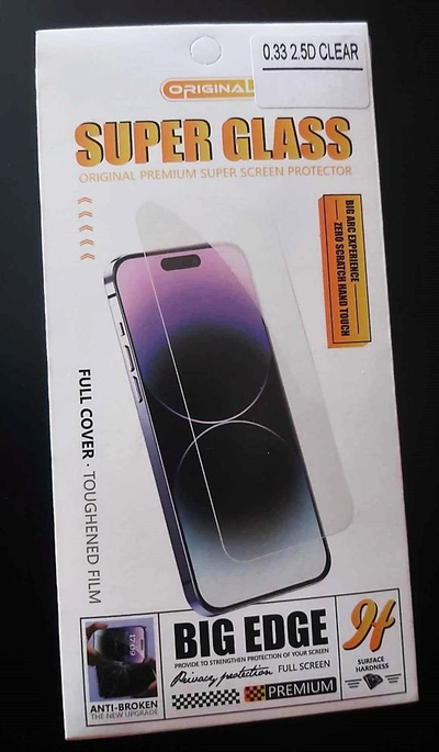 Mbrojtës ekrani Super Glass, iPhone 13 Pro Max 6.7", 0.33 mm 2.5D, set 10 copë, transparent
